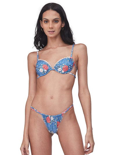 Capittana: Rachel Denim Peony Bikini (C1071T-C1071B)