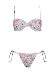 Capittana: Annie Flowers Patchwork Bikini (C1088T-C1088B)