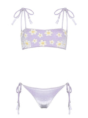 Capittana: Mafer Lilac Velvet w/ Crochet Flowers LW Bikini (C708T-C708B)