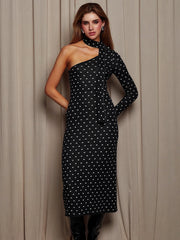 Capittana: Natalie Long Sleeve Polka Dots Dress (C2096)