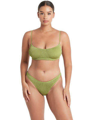 Bound by Bond-Eye: Strap Saint Crop-Sign Brief Bikini (BOUND352M-CITR-BOUND048M-CITR)
