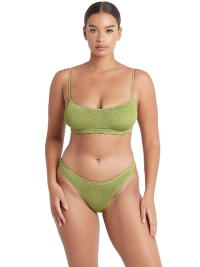 Bound by Bond-Eye: Strap Saint Crop-Sign Brief Bikini (BOUND352M-CITR-BOUND048M-CITR)