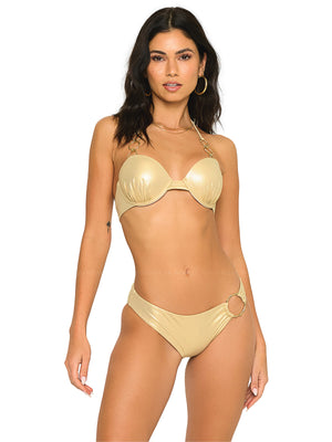 Beach Bunny: Kelsie Underwire-Hally Bikini (B2253T6-GOLD-B2253B6-GOLD)