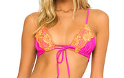 Lady Lace Tie Front Tri-Lady Lace Bikini