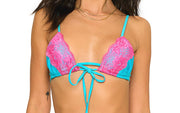 Lady Lace Tie Front Tri-Lady Lace Bikini ::RET