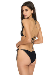 Beach Bunny: Morgan Tri-Stevie Tie Side Bikini (B2332T1-BLCK-B2332B4-BLCK)