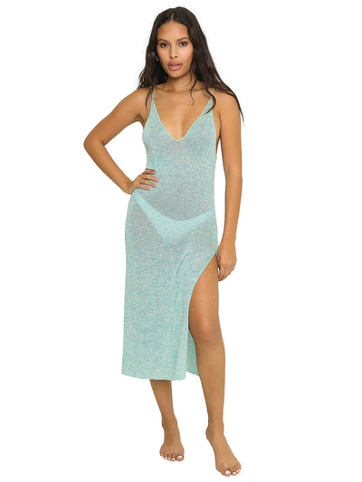 Beach Bunny: Golden Girl Maxi Dress (B2318C4-AQUA)