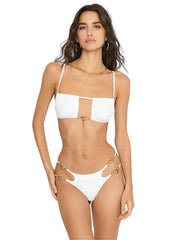 Beach Bunny: Rio Strappy Bralette-Rio Bikini (B2320T0-WHTE-B2320B7-WHTE)