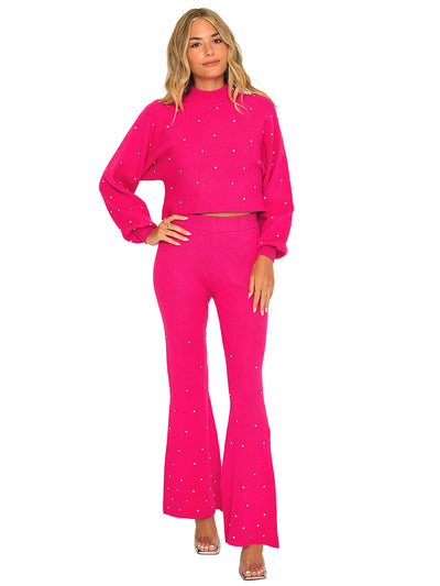 Beach Bunny: Ariana Sweater-Ariana Pant (LW2301T9-BARB-LW2301B1-BARB)