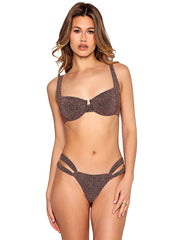 Beach Bunny: Karter Bralette-Casey Bikini (B2586T8-BRWN-B2586B1-BRWN)