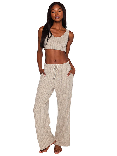 Beach Bunny: Mai V-Neck Bra-Mai Wide Leg Pant (L2502T2-OATM-L2502B1-OATM)