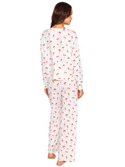 Beach Bunny: Mai Crew Sweatshirt-Mai Wide Leg Pant (L2501T8-CHCR-L2501B1-CHCR)