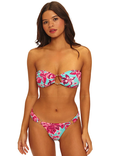 Beach Bunny: Aloha Bloom Bandeau-Aloha Bloom Bikini (B2616T3-PKFL-B2616B4-PKFL)