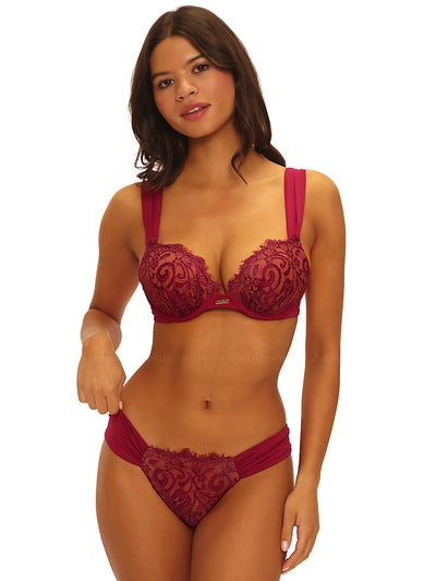 Beach Bunny: Lena Push Up-Lena Bikini (B2549T7-WINE-B2549B1-WINE)