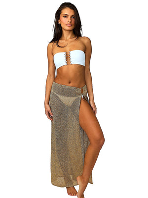 Beach Bunny: Noor Maxi Skirt (B2665C8-GOLD)