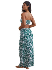 Stone Fox Swim: Gia Tube-Marlowe Sarong (SFC1006RC-FLRA-SFC1005RC-FLRA)