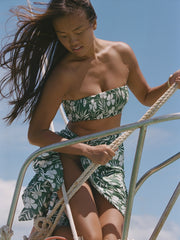 Stone Fox Swim: Gia Tube-Marlowe Sarong (SFC1006RC-FLRA-SFC1005RC-FLRA)