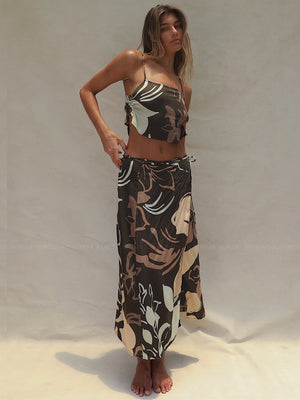 Stone Fox Swim: Nia-Holiday Wrap Skirt (SFC1018RC-PEAR-SFC1017RC-PEAR)