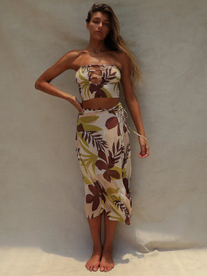 Stone Fox Swim: Coco Tube-Holiday Skirt (SFC1029RC-TRTN-SFC1017RC-TRTN)