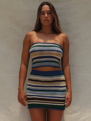 Stone Fox Swim: Nica Tube-Elea Knit Skirt (SFC1034KN-CVST-SFC1035KN-CVST)