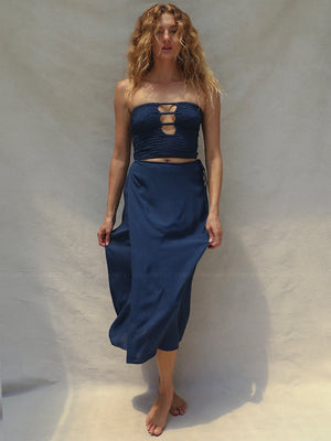 Stone Fox Swim: Coco-Holiday Skirt (SFC1029RK-AZUL-SFC1024RK-AZUL)