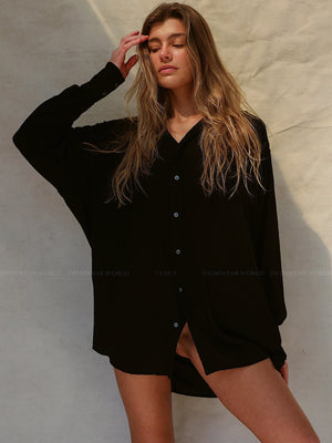 Stone Fox Swim: Mimi Shirt Dress (SFC1009RK-STNE)