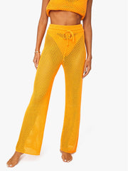 We Wore What: Crochet Ruched Crop-Crochet Drawcord Pant (WWCT15-01-822-WWCB16-01-822)
