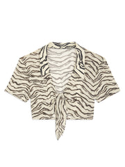 We Wore What: Mesh Tie-Front (WWCT16-04-ZVG)