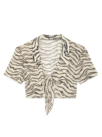 We Wore What: Mesh Tie-Front (WWCT16-04-ZVG)