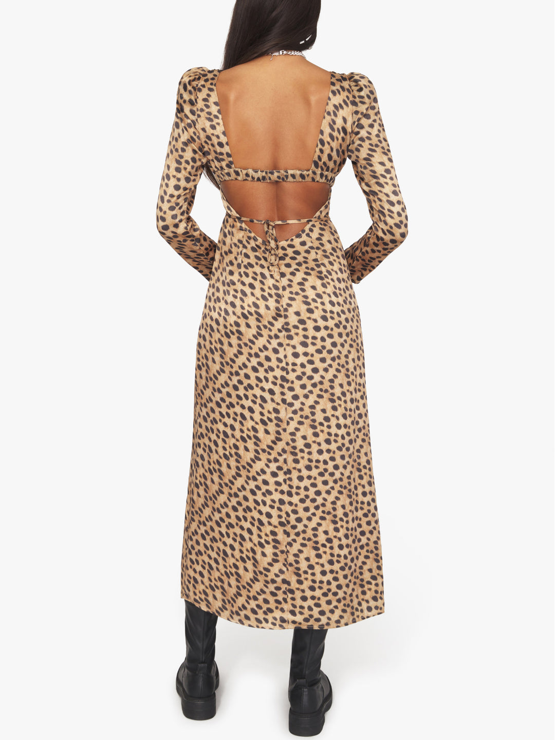 We Wore What: Cut Out Satin Dress