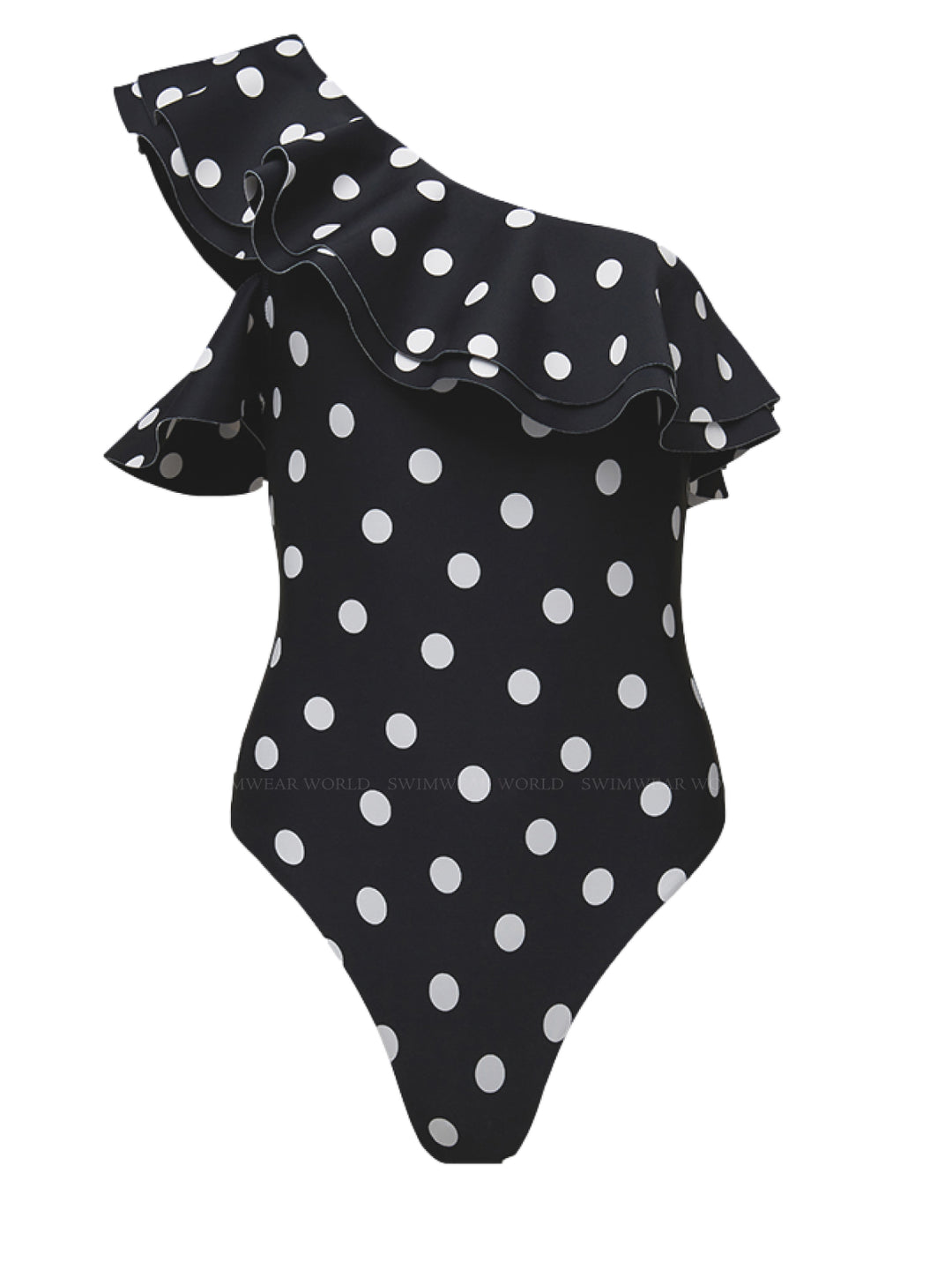 We Wore What: Ruffle Asymmetrical One Piece (WWS53-01-01K