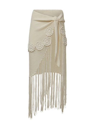 We Wore What: Crochet Fringe Sarong (WWCB45-01-125)