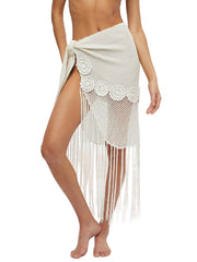 We Wore What: Crochet Fringe Sarong (WWCB45-01-125)