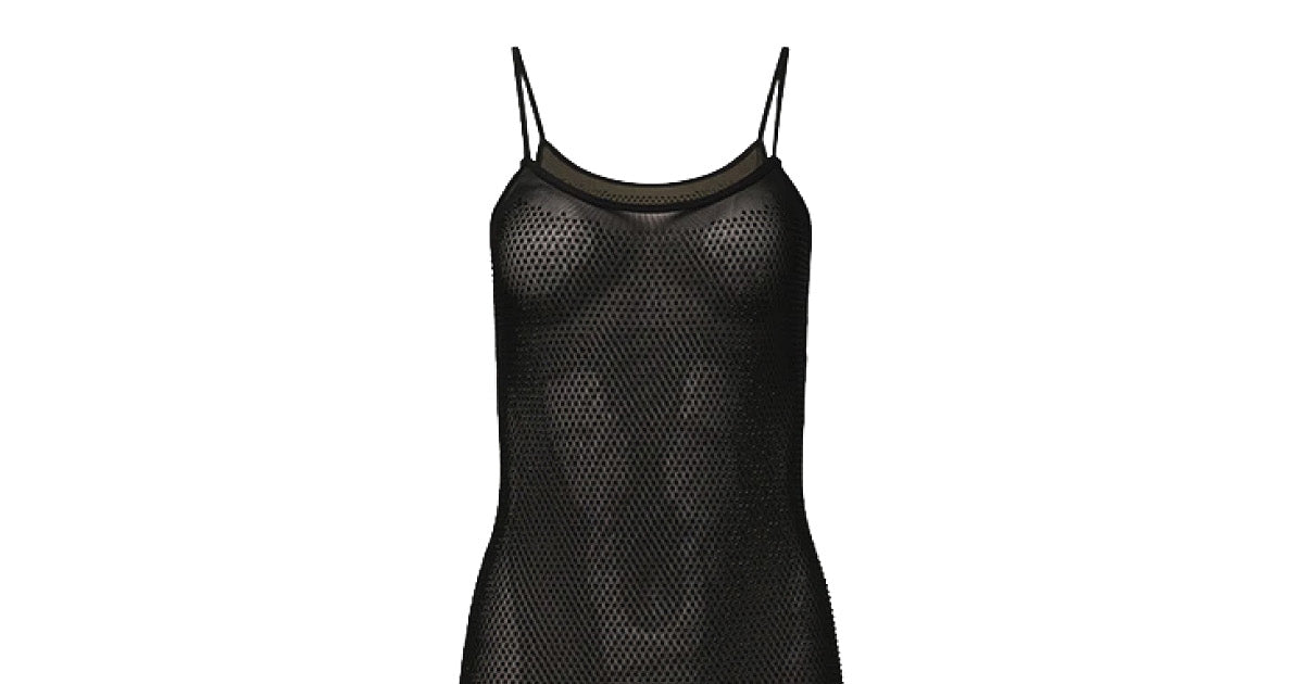 uo wild side mesh slip dress We Wore What: Mesh Scoop Maxi Slip Dress