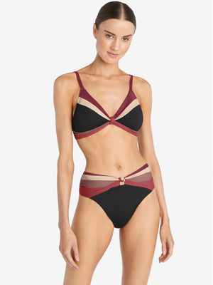 Robin Piccone: Billie Triangle Bra-Billie High Waist Bikini (225101-BWR-225169-BWR)