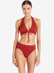 Robin Piccone: Aubrey Halter-Ava High Waist Bikini (221703-BRK-221769-BRK)