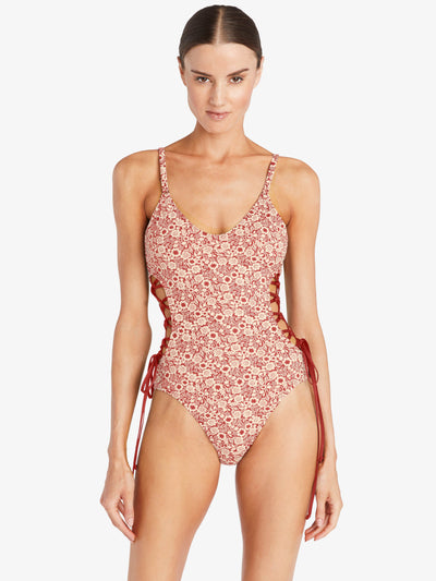 Robin Piccone: Aubrey Lace Up One Piece (220315-SI)