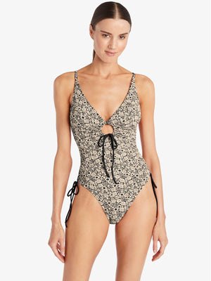 Robin Piccone: Aubrey V-neck One Piece (220313-BKI)