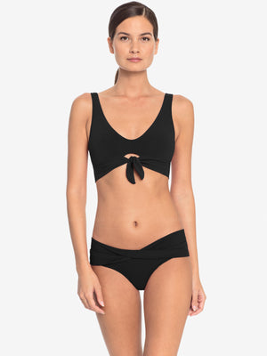 Robin Piccone: Ava Over Shoulder-Ava Twist Bikini (221701-BLK-221766-BLK)