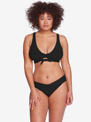 Robin Piccone: Ava Over Shoulder-Ava Twist Bikini (221701-BLK-221766-BLK)