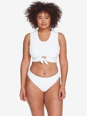 Robin Piccone: Ava Tank-Ava High Waist Bikini (221725-WHT-221769-WHT)