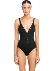 Robin Piccone: Amy One Piece Snap (220813-BLK)