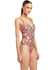 Robin Piccone: Bibi Side Cutout One Piece (225415-MULT)