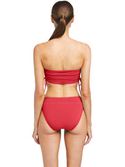 Robin Piccone: Aubrey Bandeau-Aubrey High Waist Bikini (221704-POP-221767-POP)