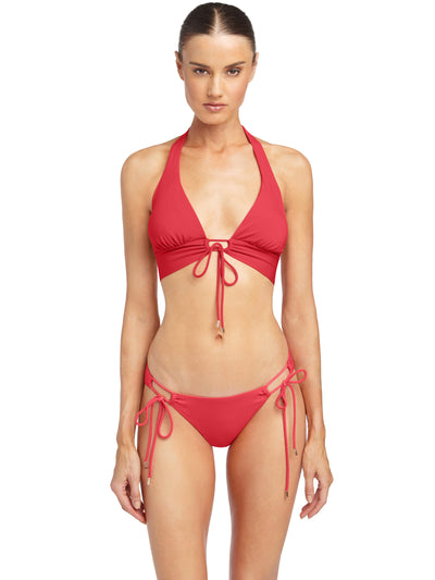 Robin Piccone: Aubrey Halter-Aubrey Side Key Bikini (221703-POP-221763-POP)