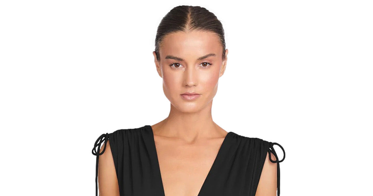 Robin Piccone: Aubrey V Plunge One Piece (231720-BLK) | Swimwear World