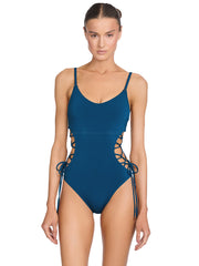 Robin Piccone: Aubrey Lace Up One Piece (221715-PAC)