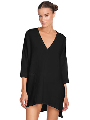 Robin Piccone: Emily V-Neck Tunic (233317-BLK)