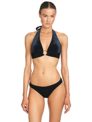 Robin Piccone: Roxy Halter-Roxy Cheeky Bikini (220602-BLK2-20664-BLK)