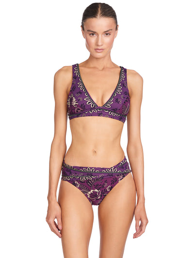 Robin Piccone: Apollonia Halter-Apollonia Twist Bikini (231802-VIO-231866-VIO)